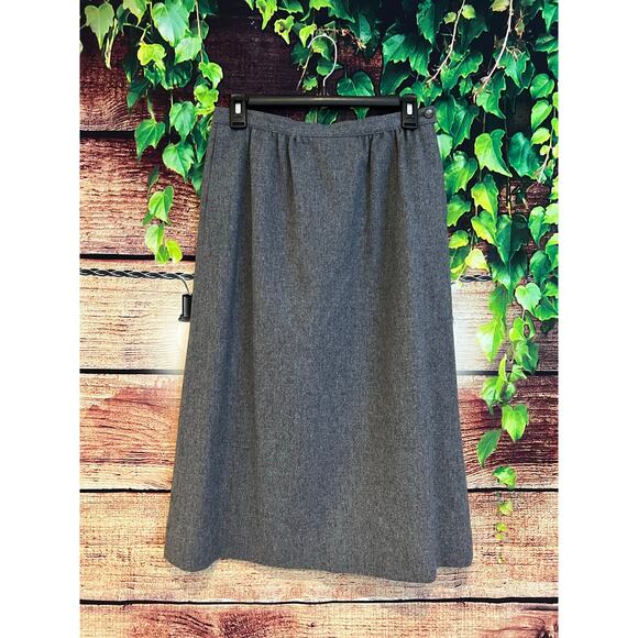 Vintage USA Pendleton Woolen Mills 100% Pure Virgin Wool Lined Skirt Midi 8 Med - Picture 1 of 6